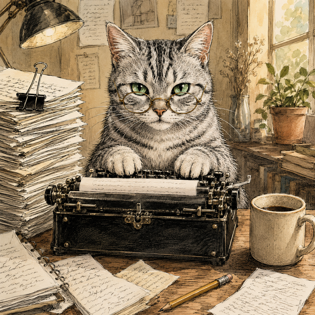 Zelda, the news cat